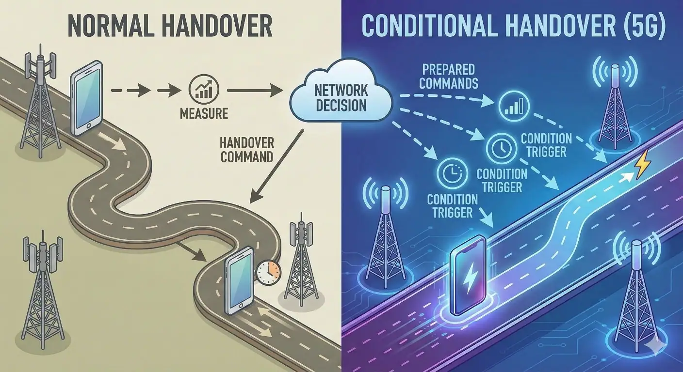 هو إيه الفرق بين Normal Handover و Conditional Handover؟