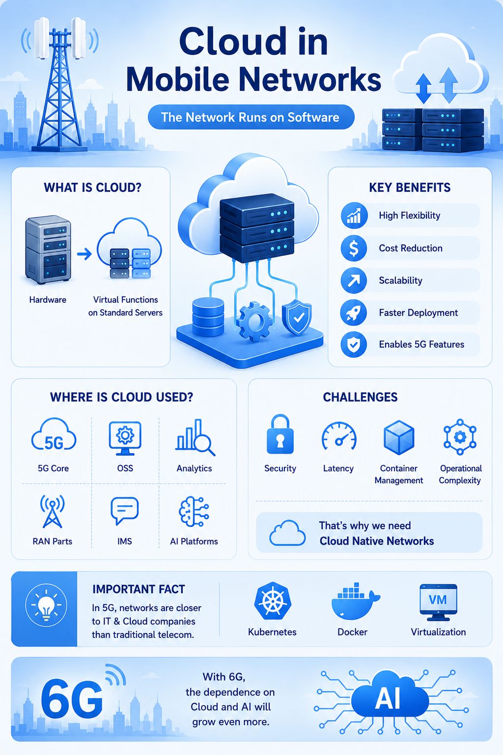 إيه دور الـ Cloud في شبكات الموبايل؟